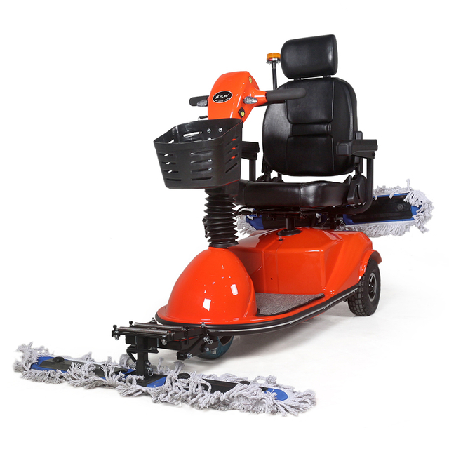 three wheels sweeping mobility scooter with warning light