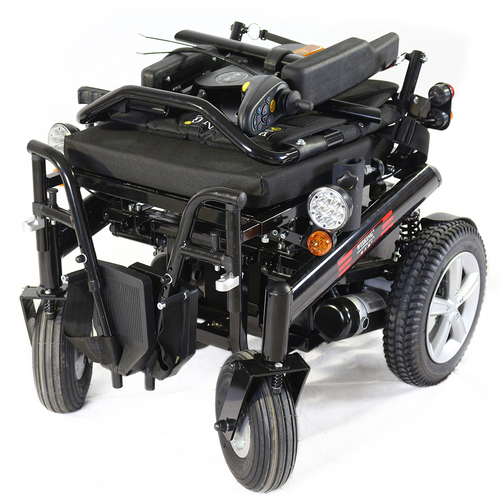 leisure power wheelchair with LED lights for eldly