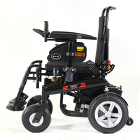medium power wheelchair with lights controller for heavy body