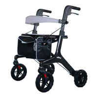 WISKING Carbon fiber medical rehabilitation foldable walking aid with adjustable seat height