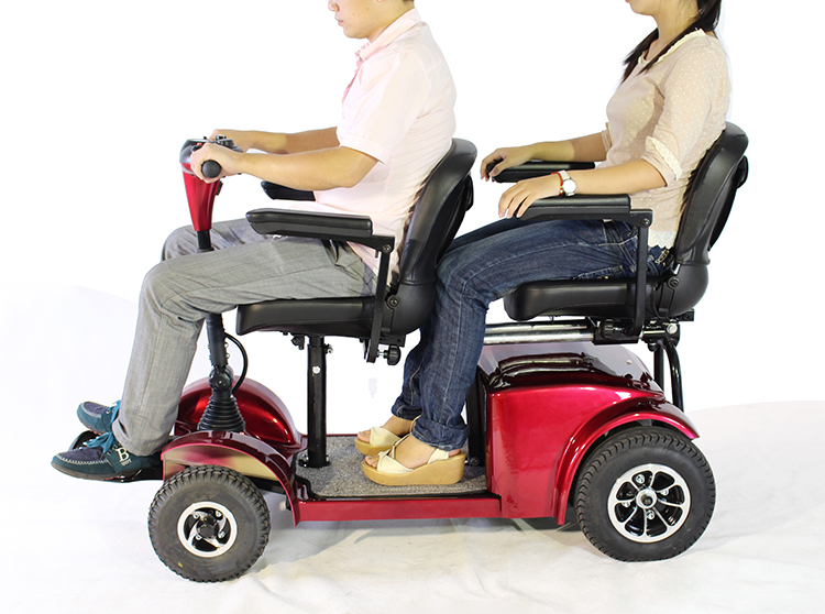 Outdoor double seat mobility electric scooter for disabled