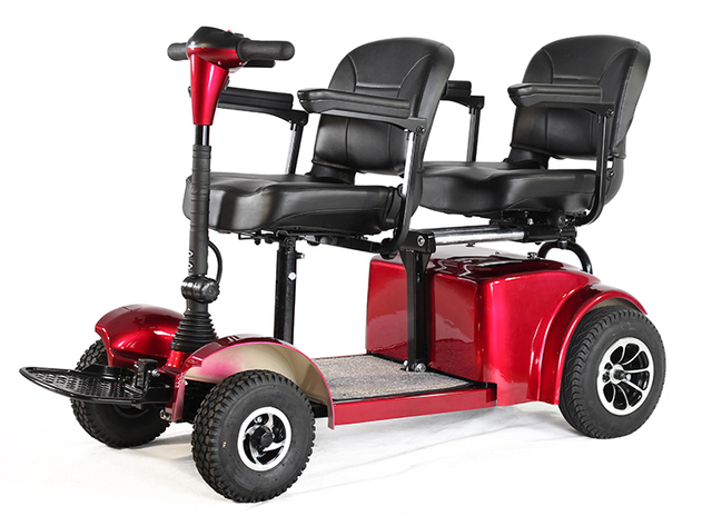 Outdoor double seat mobility electric scooter for disabled