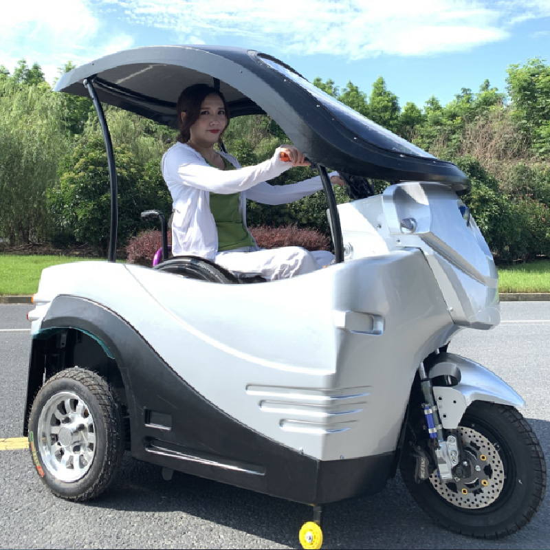 3 wheel mobility scooter with roof and lithium battery for disabled 