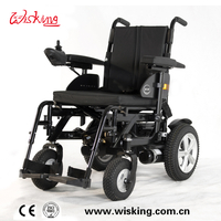 four wheels foldable handicapped electric Wheelchair with e-brake