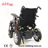 outdoor manual folding power wheelchair with lights for elderly