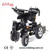 outdoor manual folding power wheelchair with lights for elderly