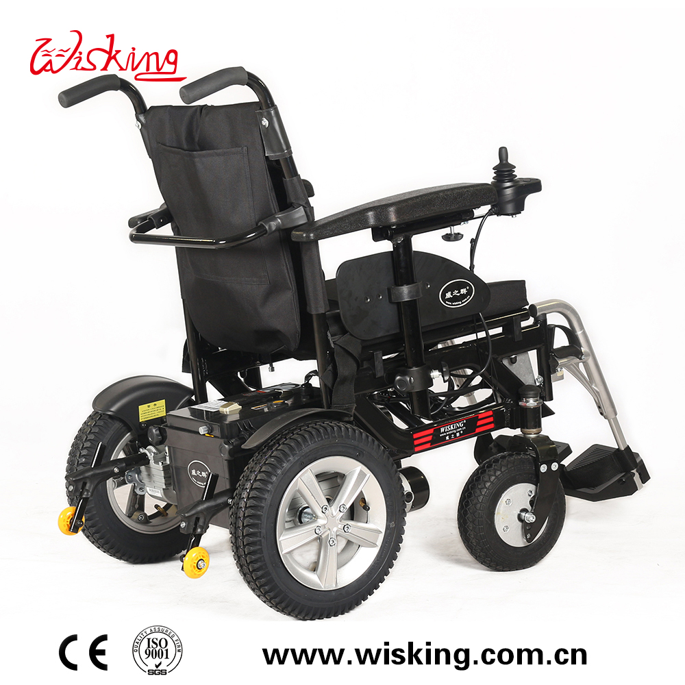 four wheels foldable handicapped electric Wheelchair with e-brake