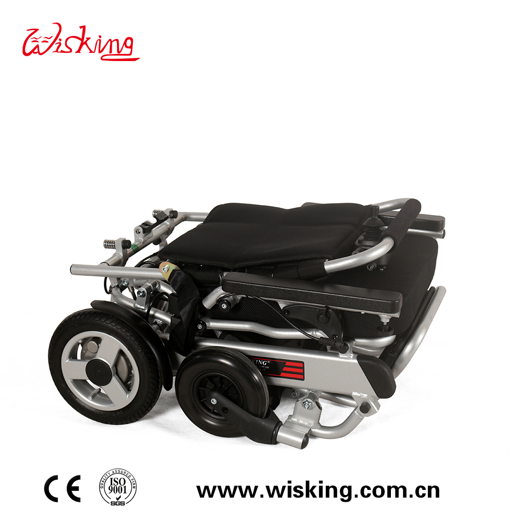 light weight foldable disassemble lithium battery power wheelchair for disabled