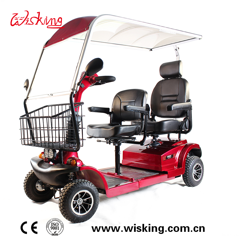 Double Seat 4 Wheel Mobility Scooter for Adults